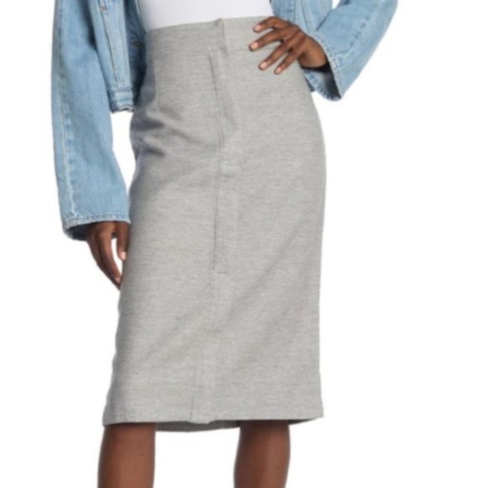 New Free People Zipline convertible slit front high waisted pencil midi skirt